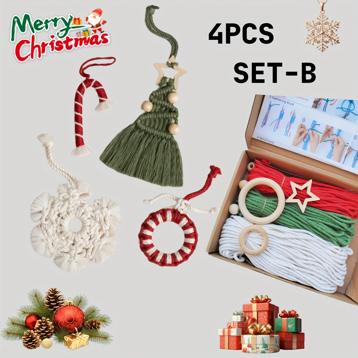 Macrame Gnome Ornaments Kit DIY Step By Step Guide