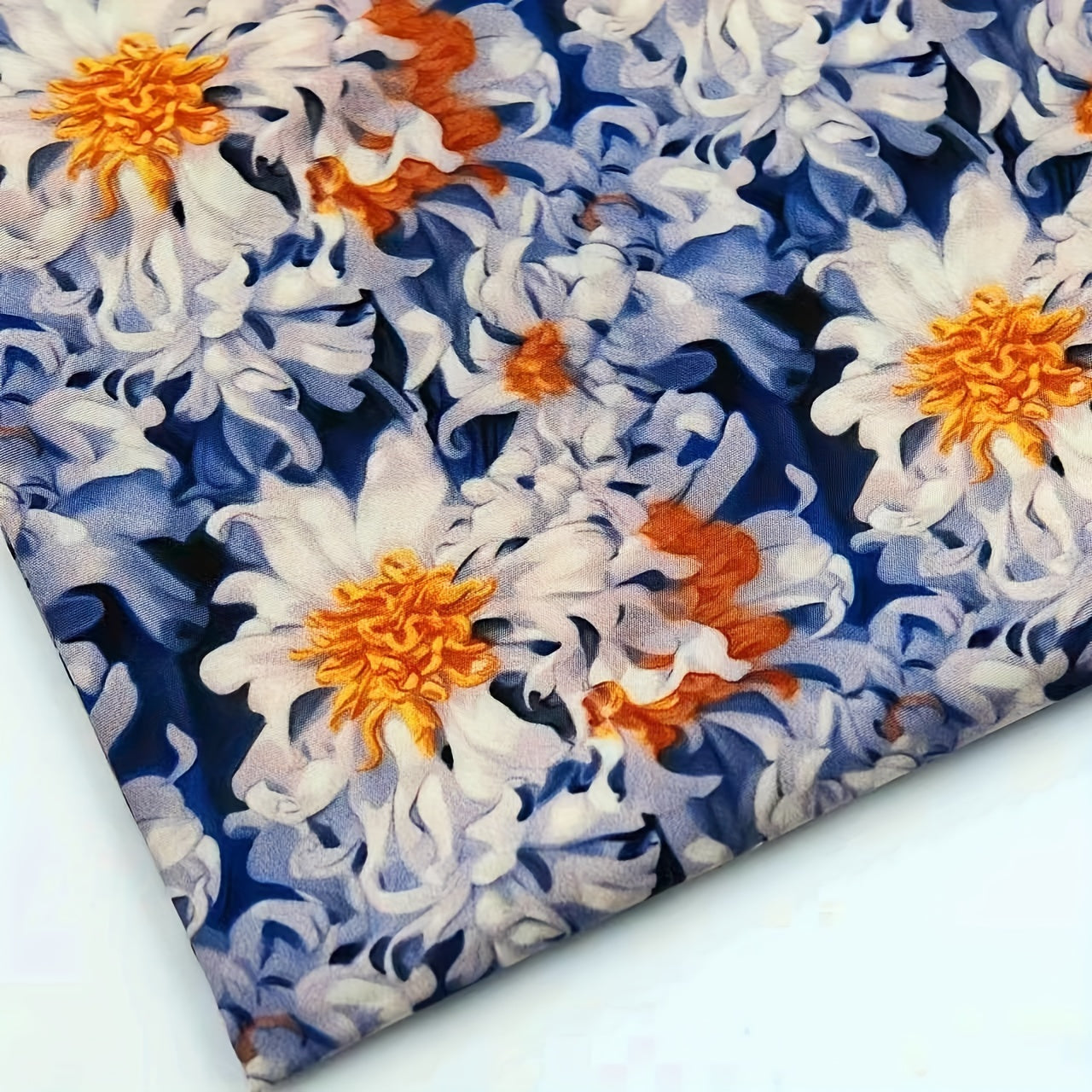 FONDDAY Daisy Print Fabric for DIY Crafts Patchwork