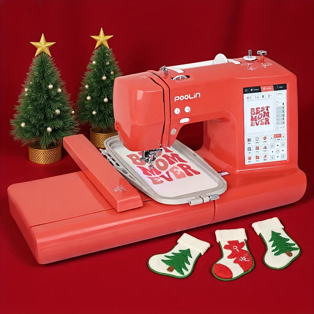 Poolin Computerized Embroidery Machine Starter Kit Included