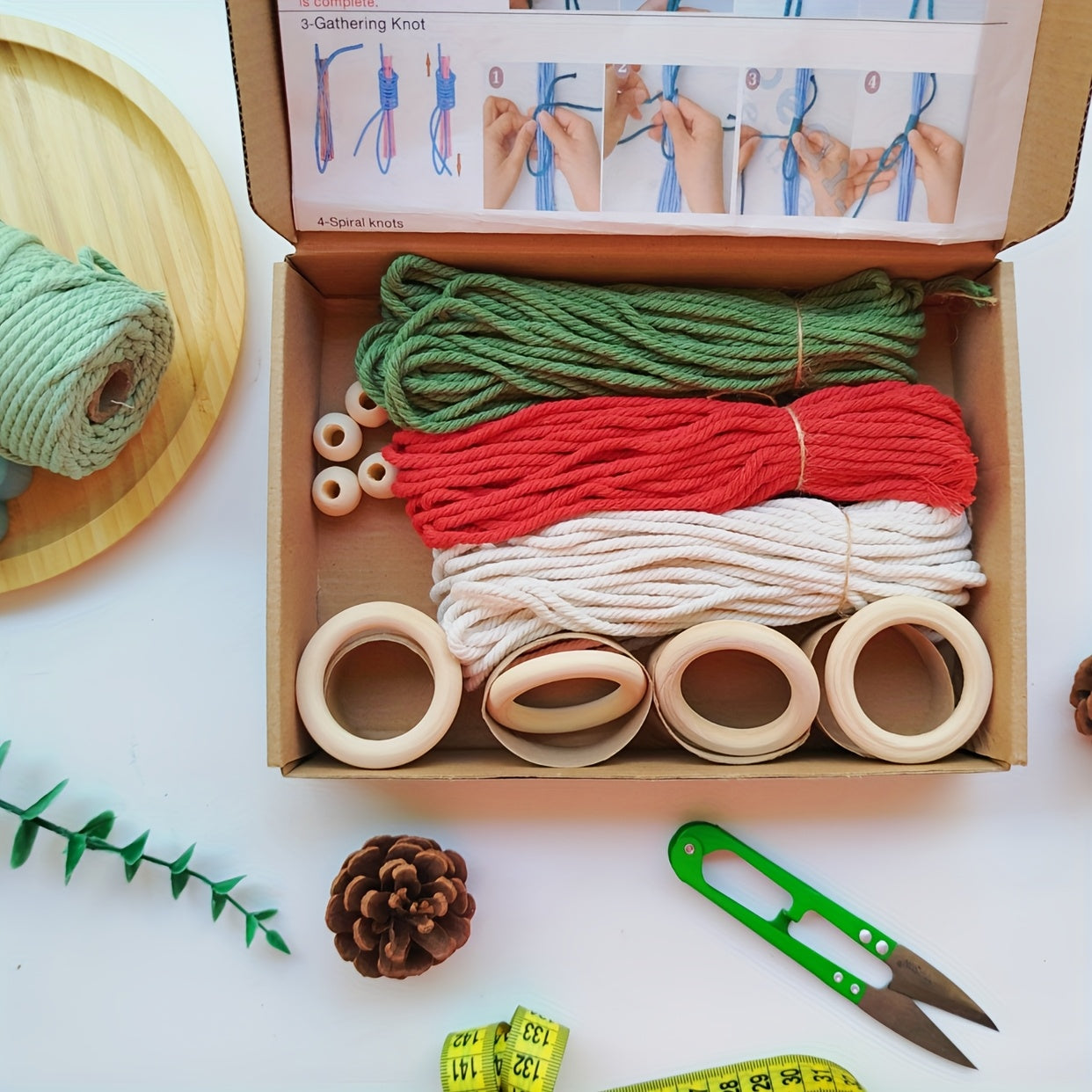 Macrame Gnome Christmas Ornament Kit With Tutorial Video