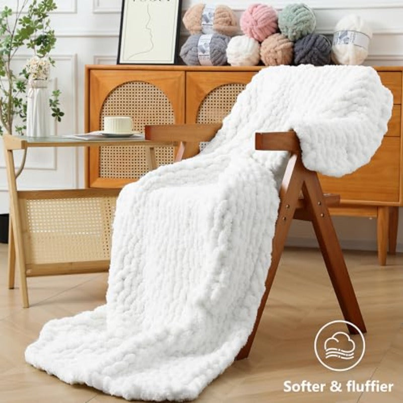Jumbo Chenille Yarn Bulky Knit For Blankets Hats Sweaters