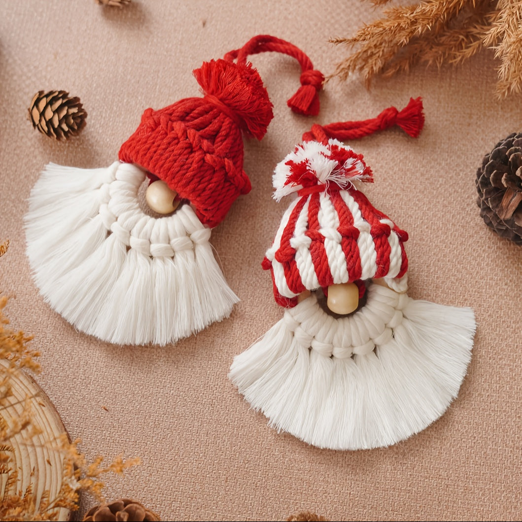 Macrame Gnome Christmas Ornament Kit With Tutorial Video