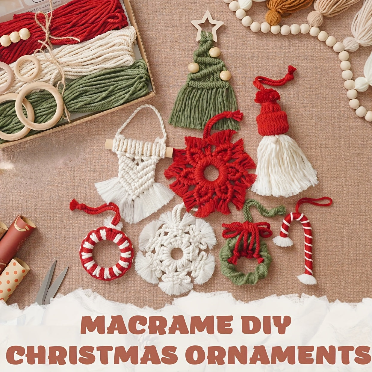 Macrame Gnome Ornaments Kit DIY Step By Step Guide