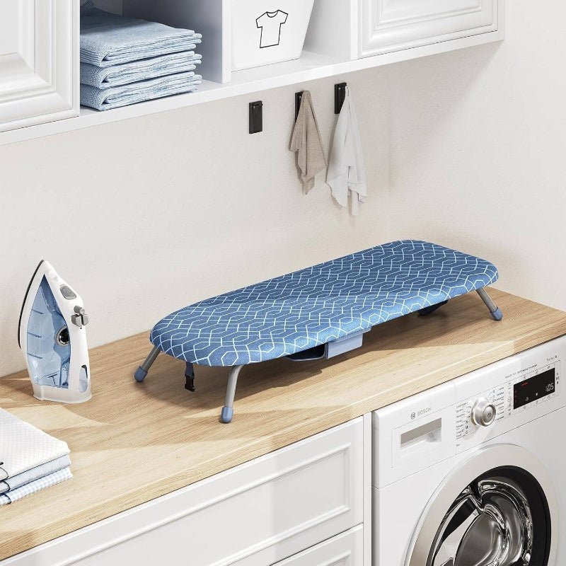 Compact Portable Ironing Board With Iron Holder And Covers