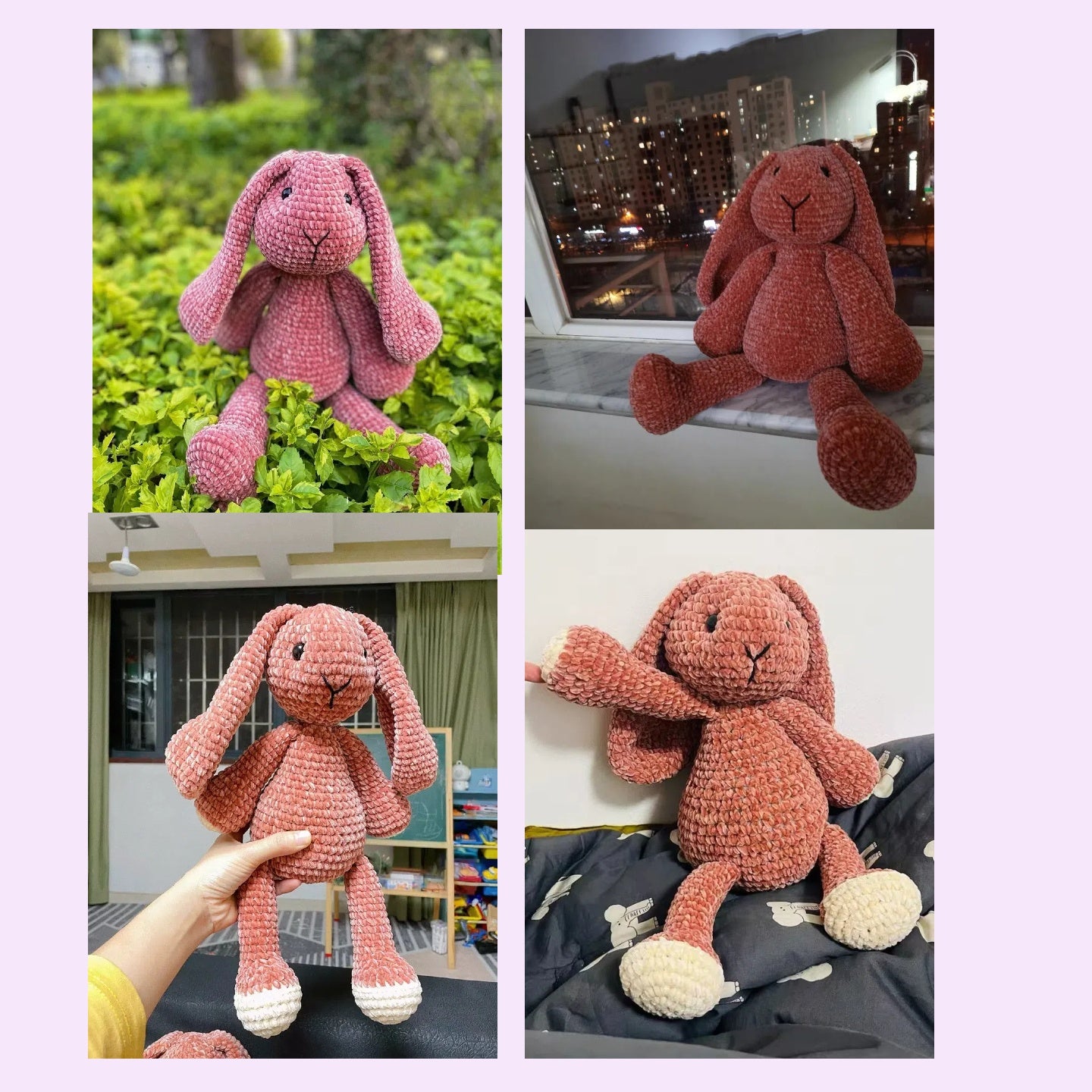 Diy Crochet Bunny Kit Plush Toy Handmade Gift Home Decor