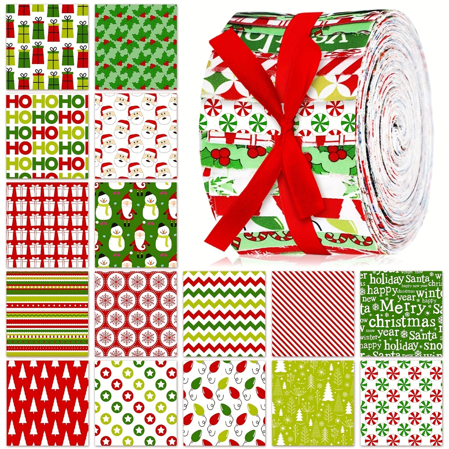 Vibrant Stitching Cloths 40 Pieces Pre Cut Squares