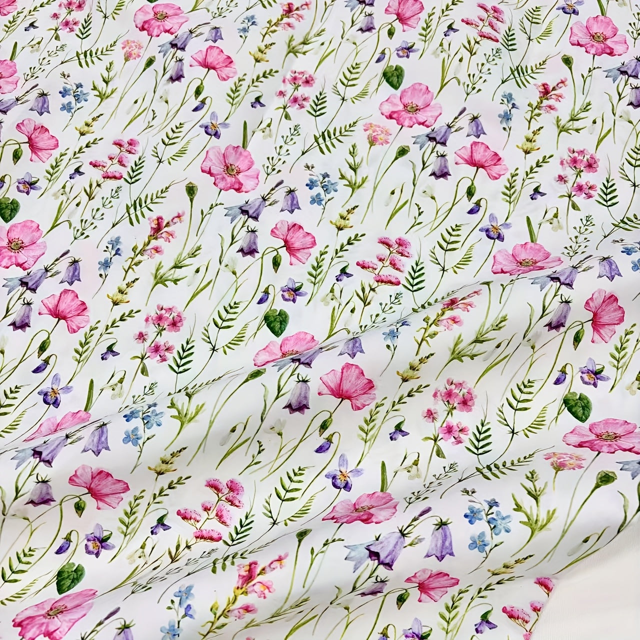 FONDDAY Floral Print Fabric Pastoral Style By The Yard