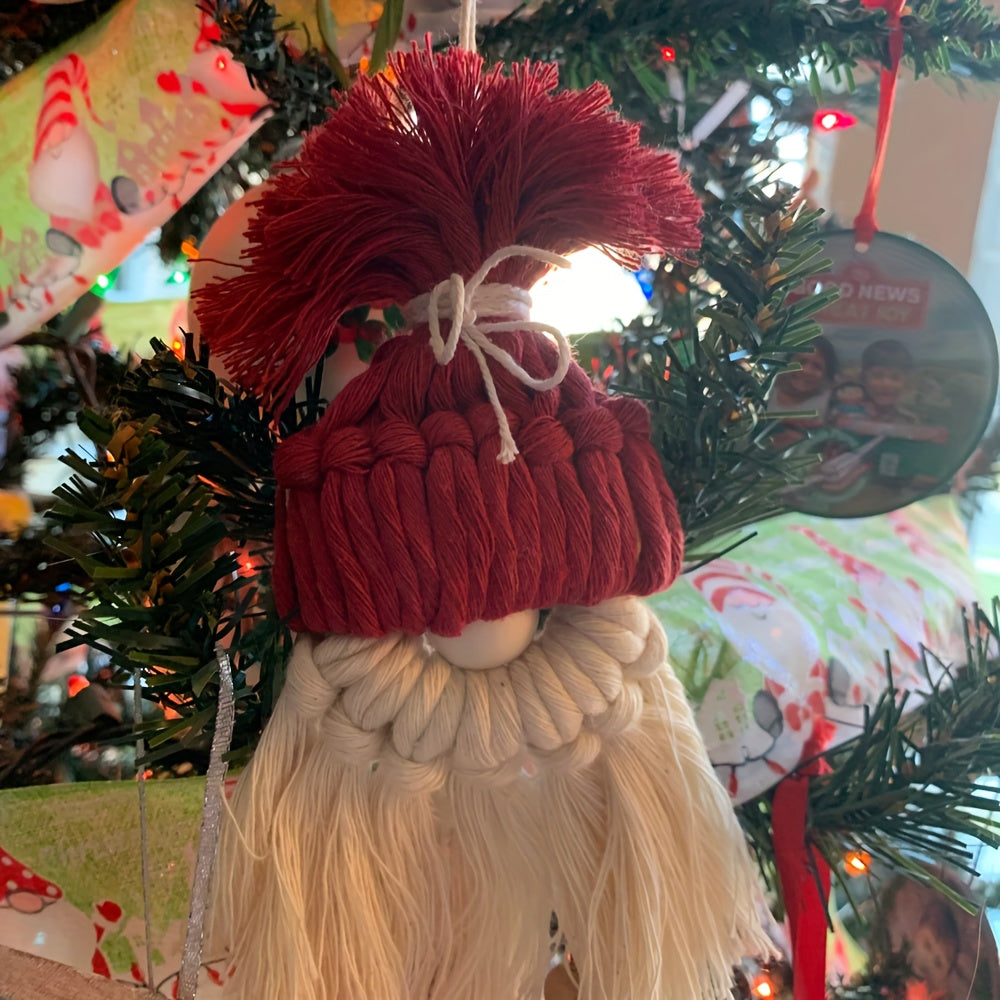 Macrame Gnome Christmas Ornament Kit With Tutorial Video