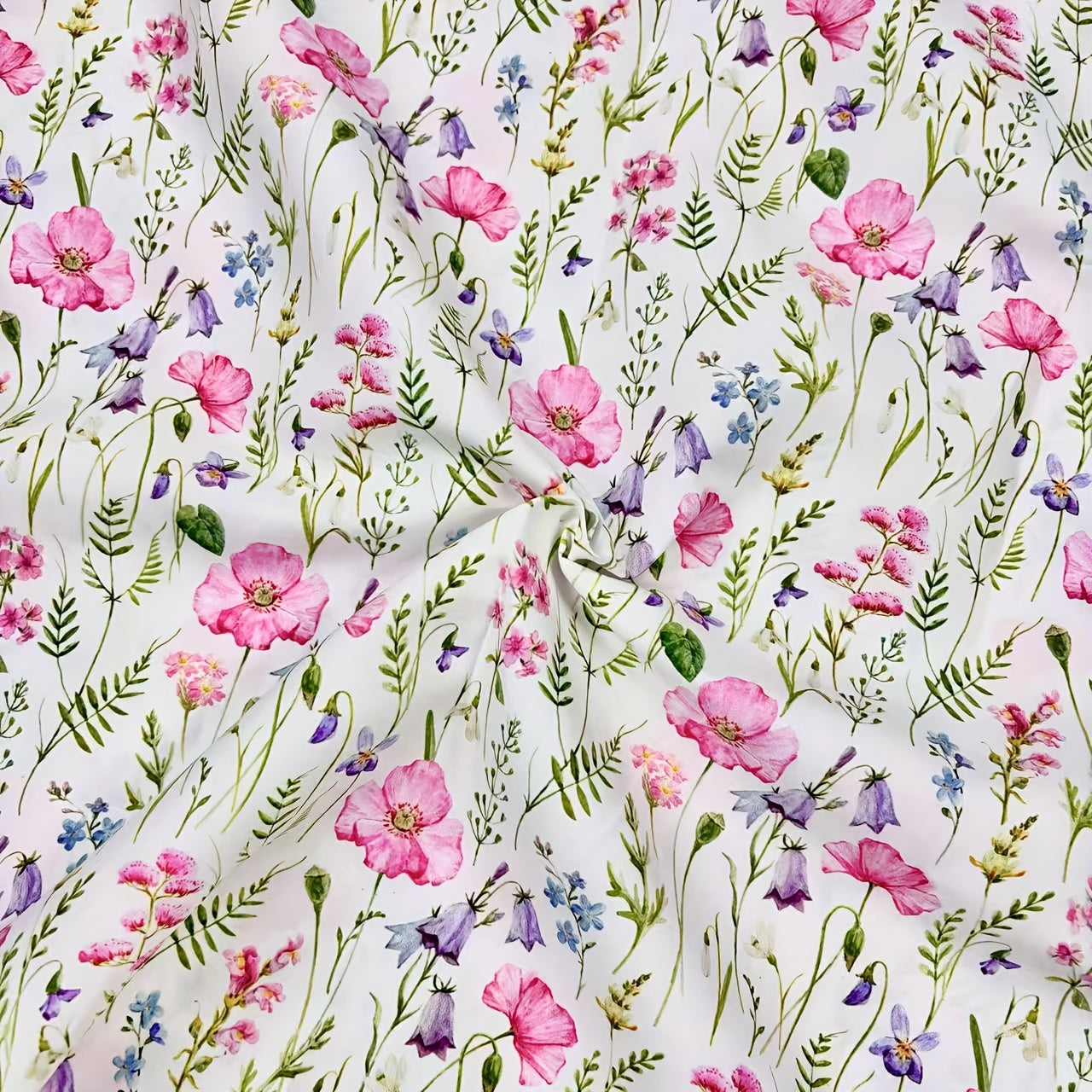 FONDDAY Floral Print Fabric Pastoral Style By The Yard
