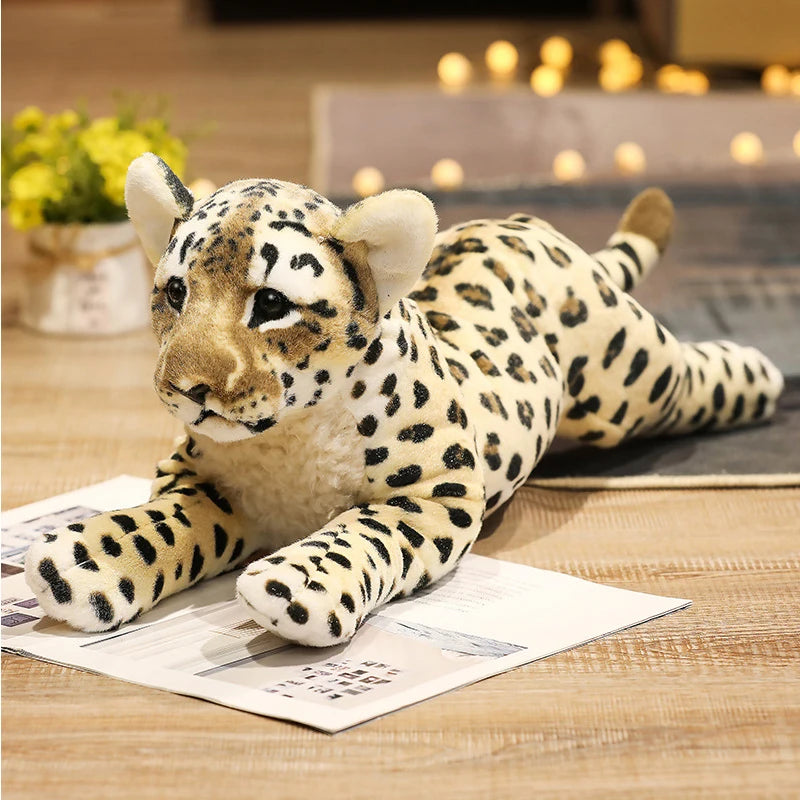 Lifelike Soft Stuffed Animals Lying Tiger Plush Toys Simulation Catamount Little Lion Leopard Doll Cute Girl Gifts For Children