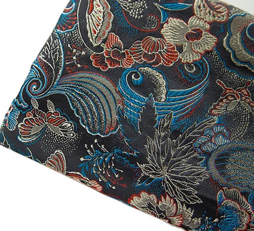 JNLONC Crane Flower Damask Brocade Fabric For Upholstery