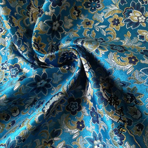 JNLONC Crane Flower Damask Brocade Fabric For Upholstery