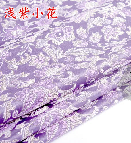 JNLONC Crane Flower Damask Brocade Fabric For Upholstery