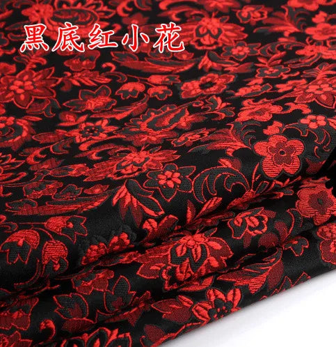 JNLONC Crane Flower Damask Brocade Fabric For Upholstery