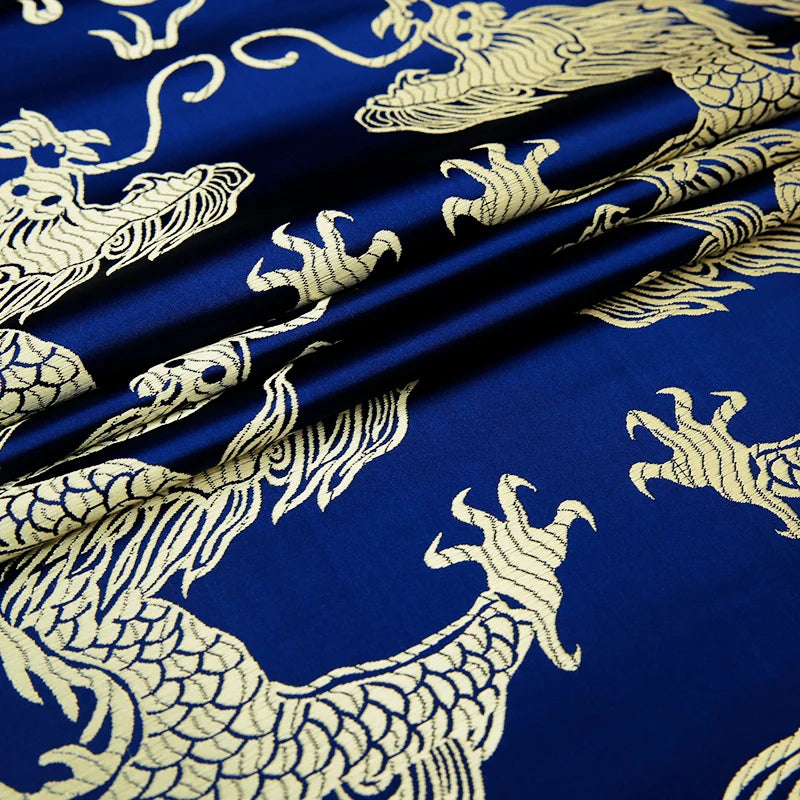 Feature Dragon Pattern Brocade Jacquard Fabric Cheongsam