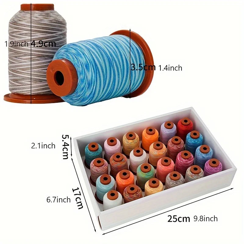 Rainbow Variegated Polyester Sewing Thread for Quilting