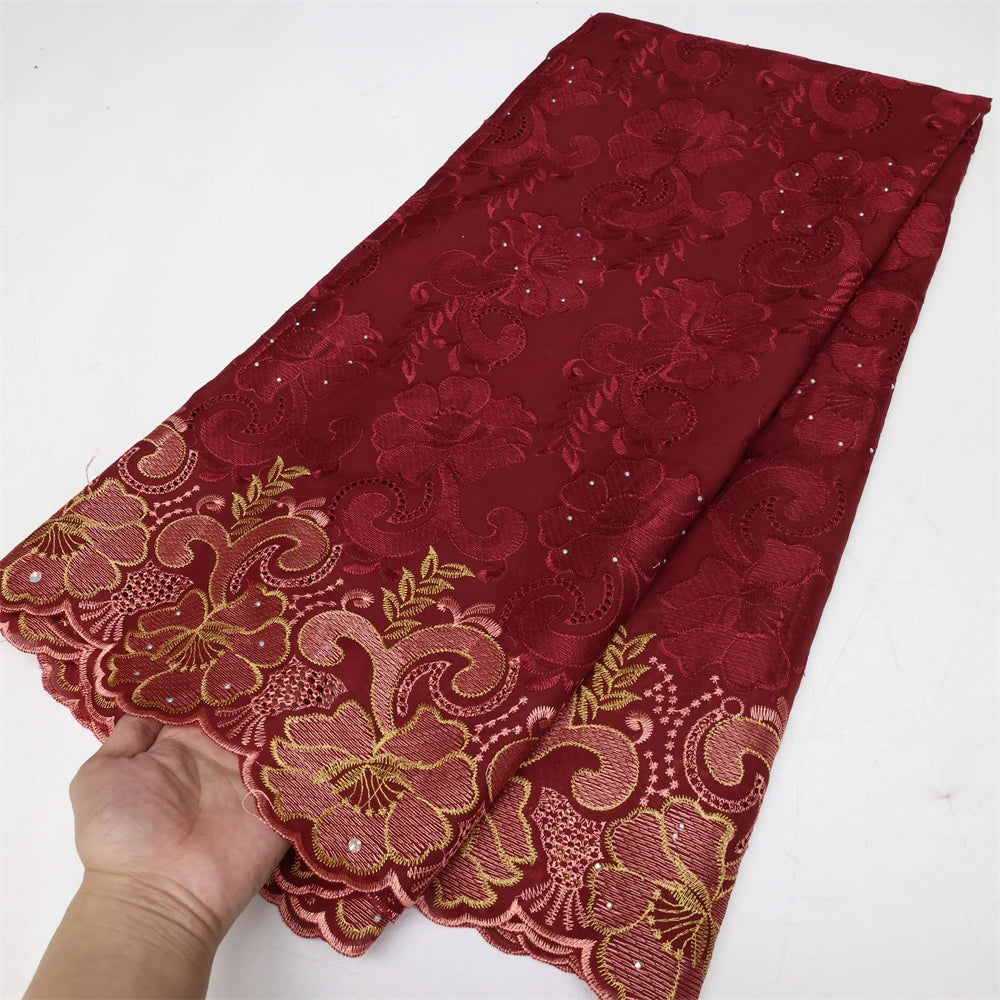 Guangdong Nigerian African Lace Fabric Swiss Voile Textile