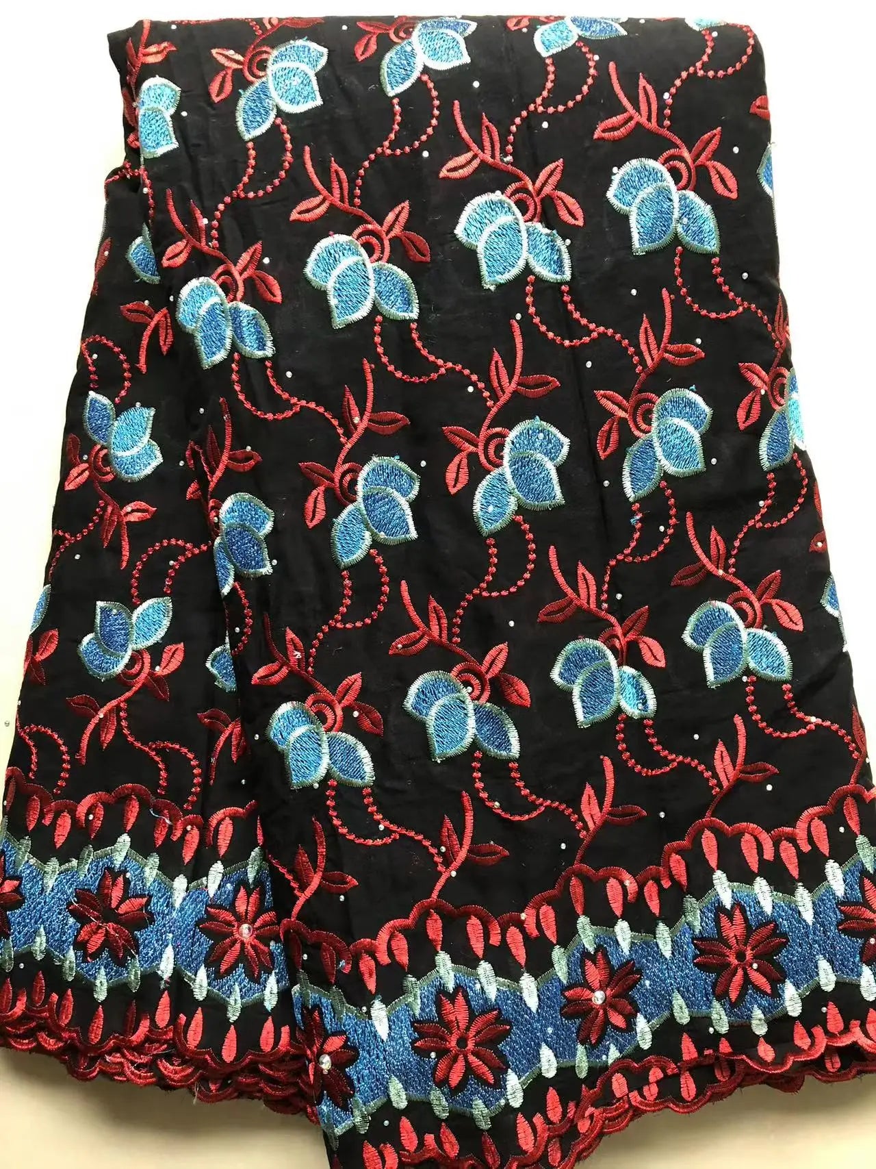 Guangdong Nigerian African Lace Fabric Swiss Voile Textile