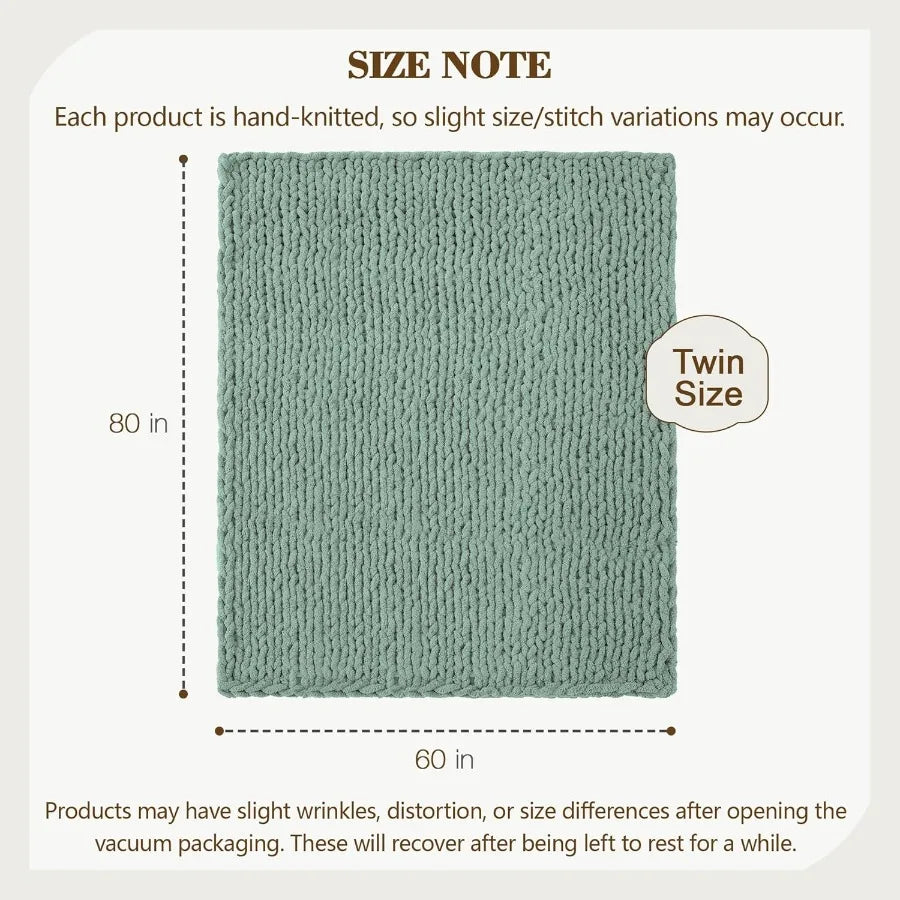 CN Guangdong Chunky Knit Throw Blanket Soft Plush for Couch