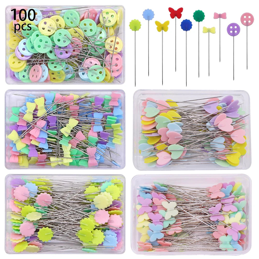 OZXHIXU Dressmaking Pins 100Pcs Embroidery Patchwork Tools