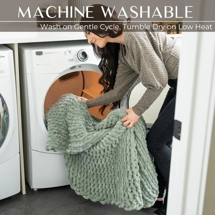 Guangdong Chunky Knit Blanket Throw Cable Knit Living Room