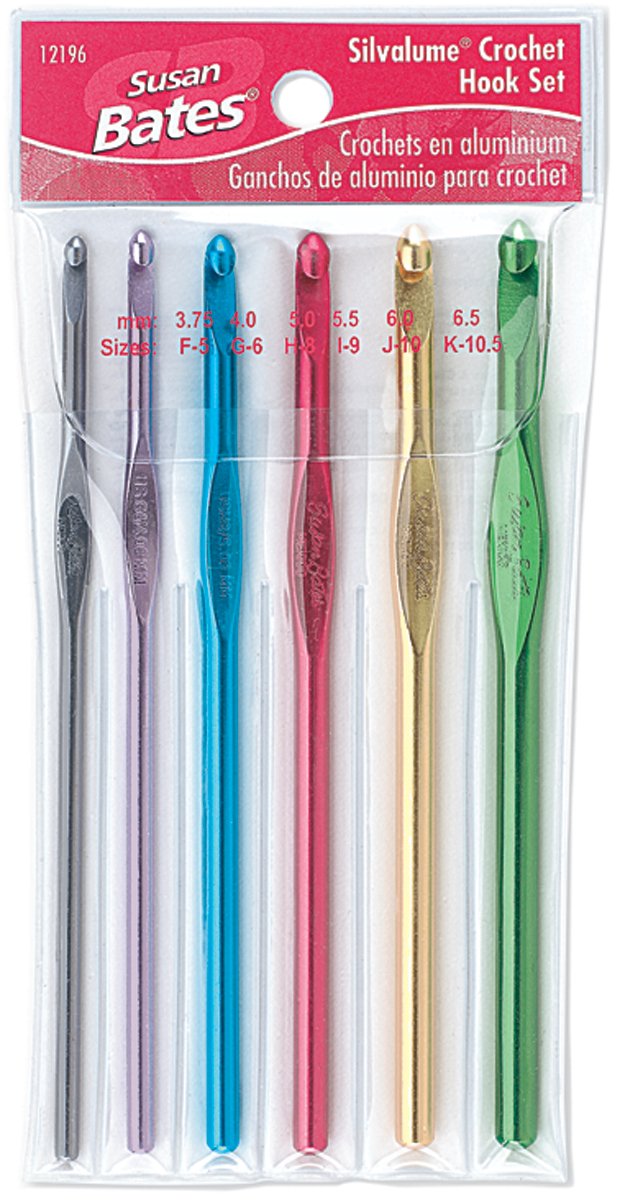 Susan Bates Silvalume crochet hooks - set