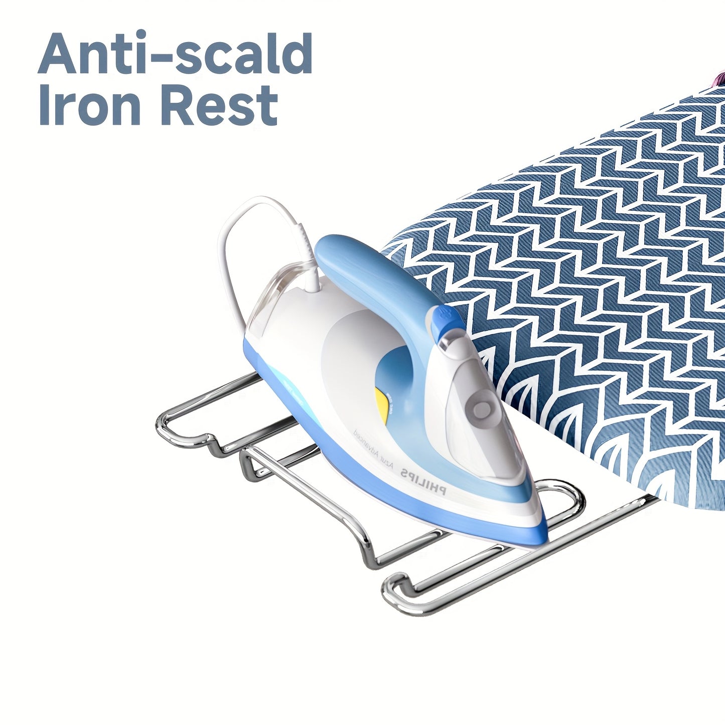 TOOLF Foldable Ironing Board With Iron Rest And Heat Cover