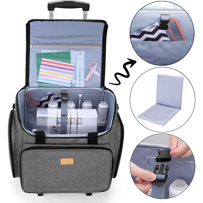 Serger Stand With Detachable Dolly And Padding Bag