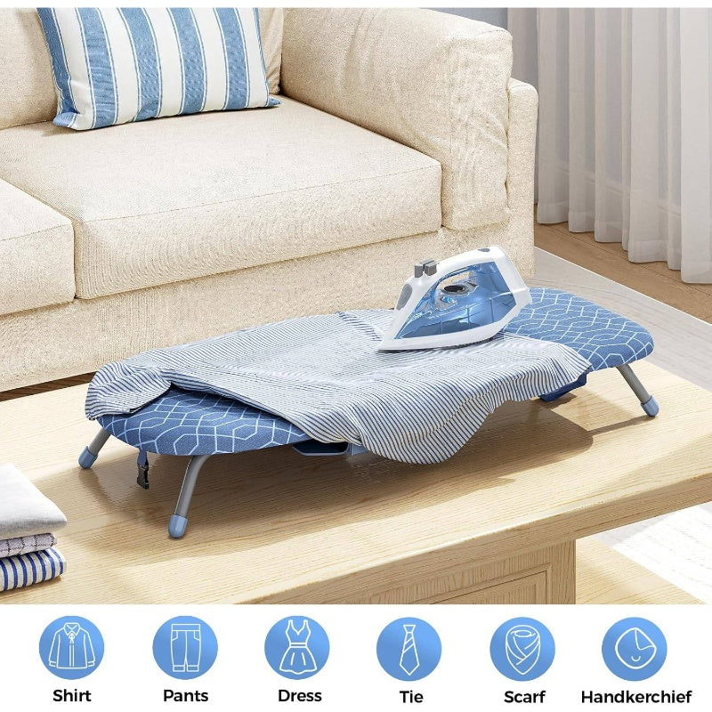 Compact Portable Ironing Board With Iron Holder And Covers