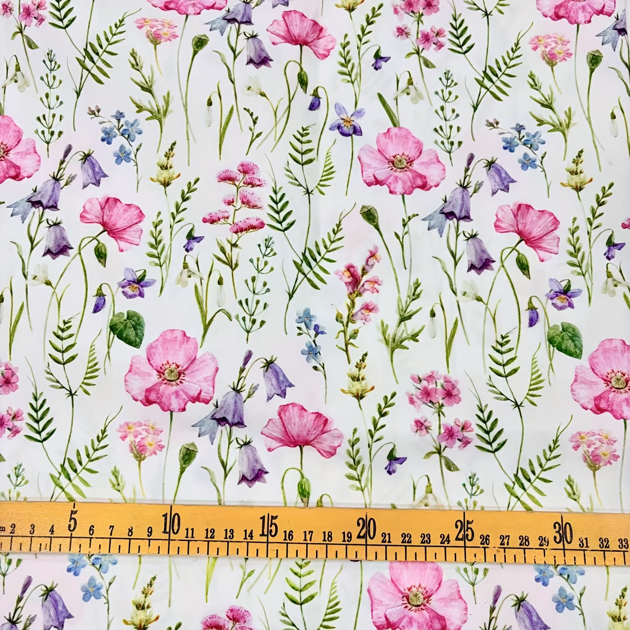FONDDAY Floral Print Fabric Pastoral Style By The Yard