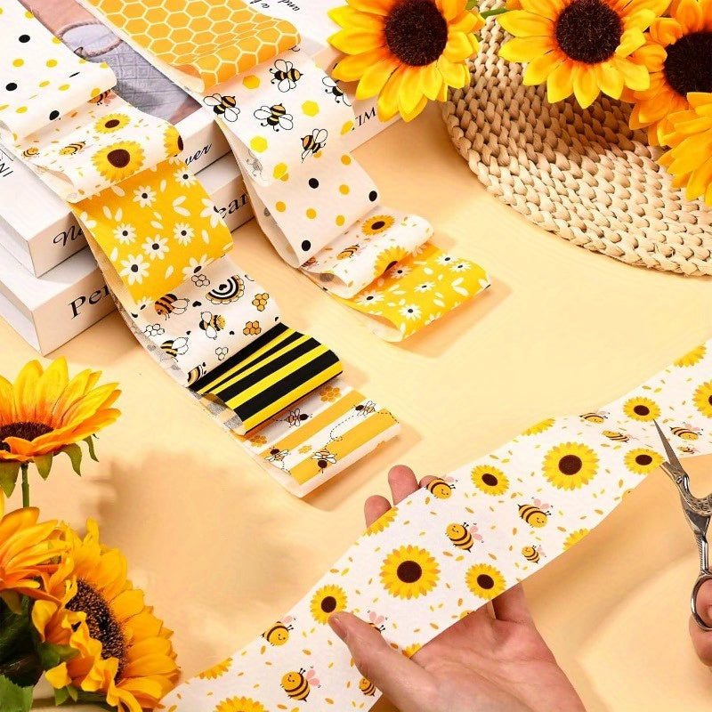 40Pcs Bee Series Quilted Patchwork Fabric DIY Projects