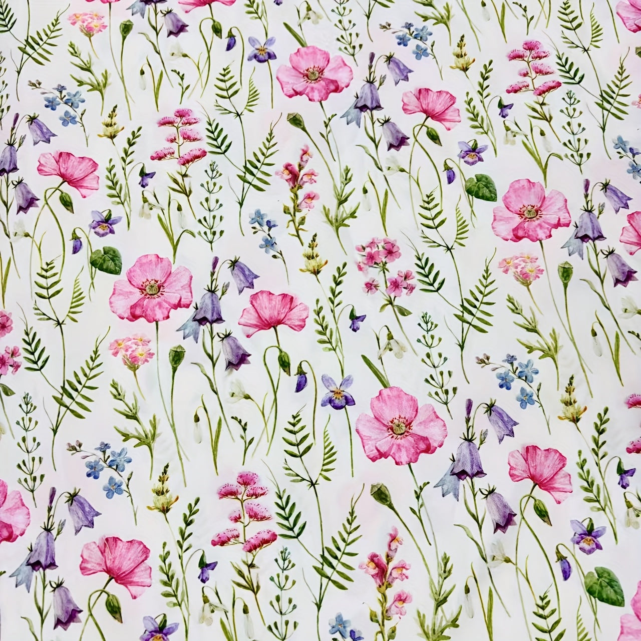FONDDAY Floral Print Fabric Pastoral Style By The Yard