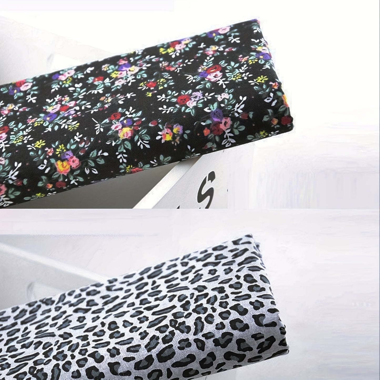 Floral Fabric Swatch Set 9 Pieces For Sewing And Crafting
