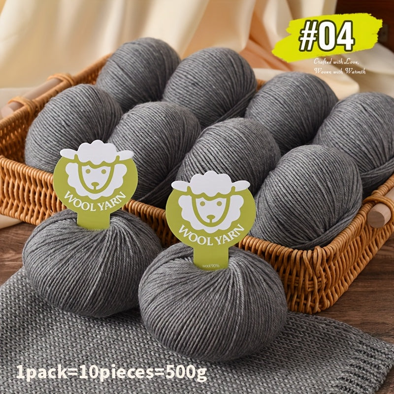 New Sheep Premium Wool Yarn 10 Balls 500g Knitting Kit