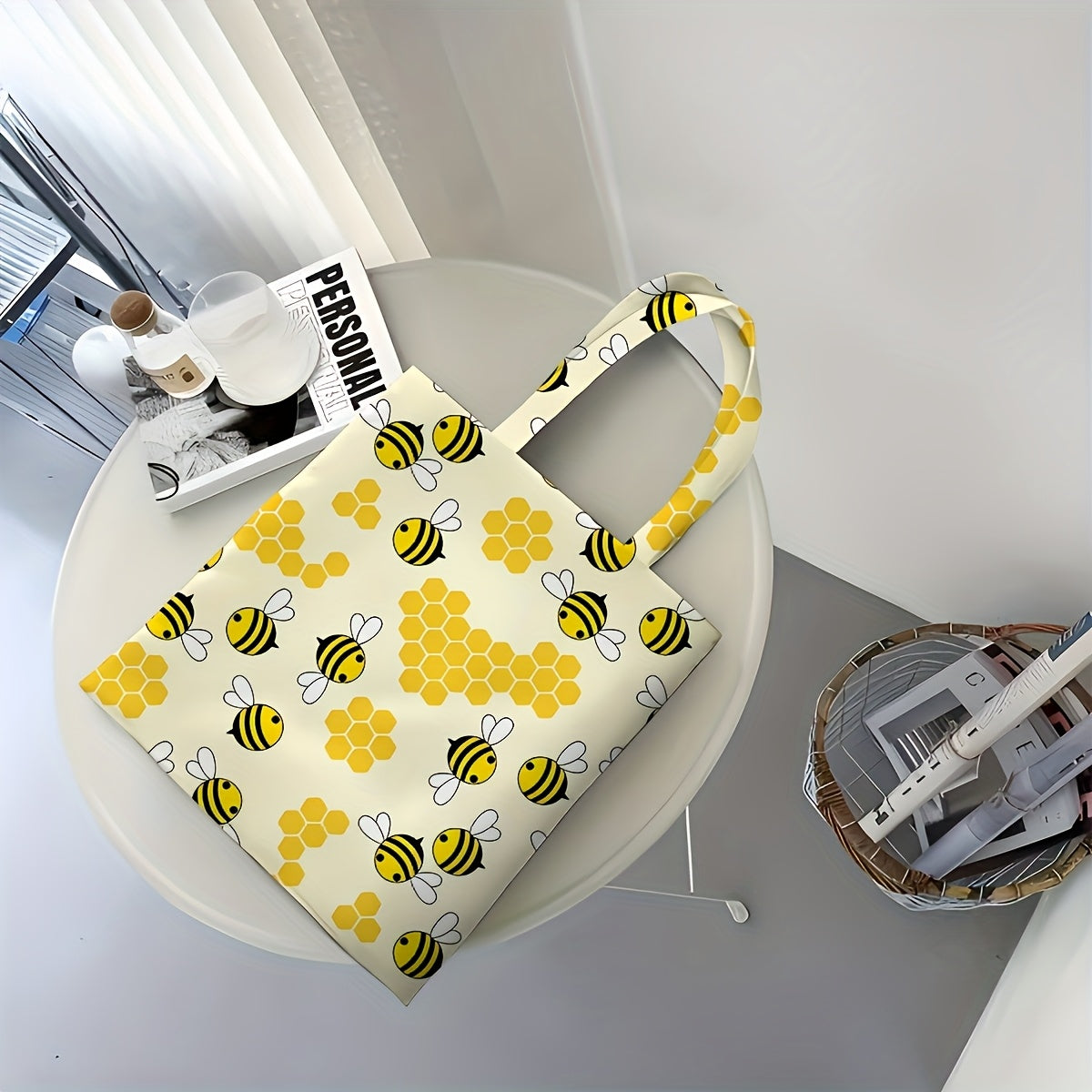 Polyester Patchwork Bees Pattern Bag Making Fabric Squares