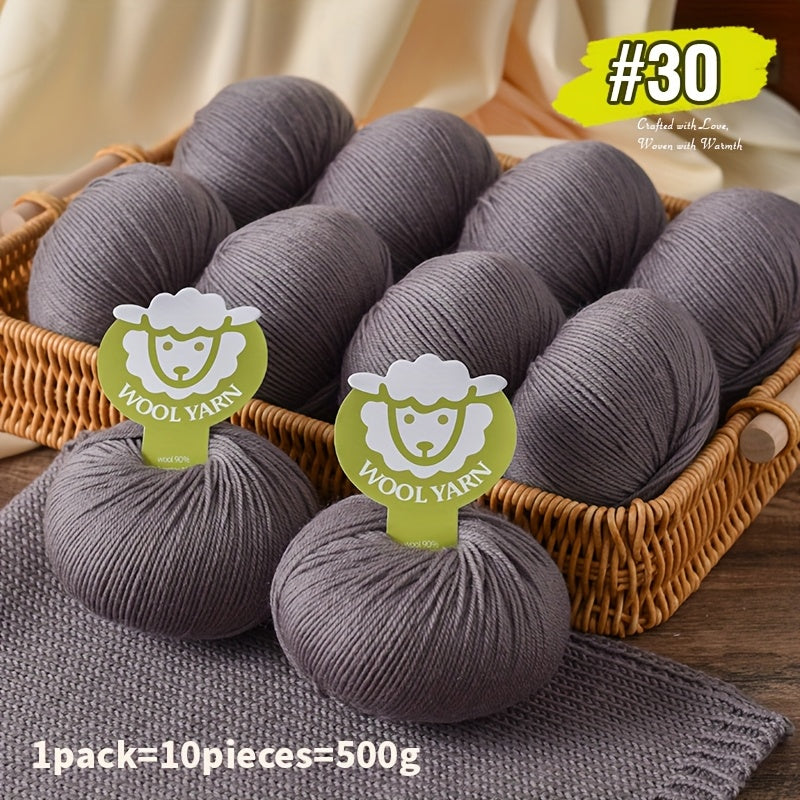 New Sheep Premium Wool Yarn 10 Balls 500g Knitting Kit
