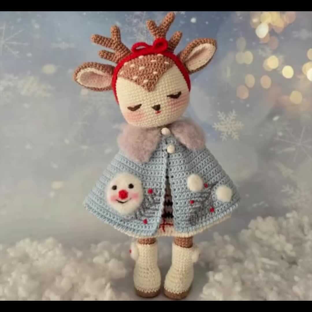 Complete Crochet Kit Deer Starry Night Elf Doll Yarn Guide