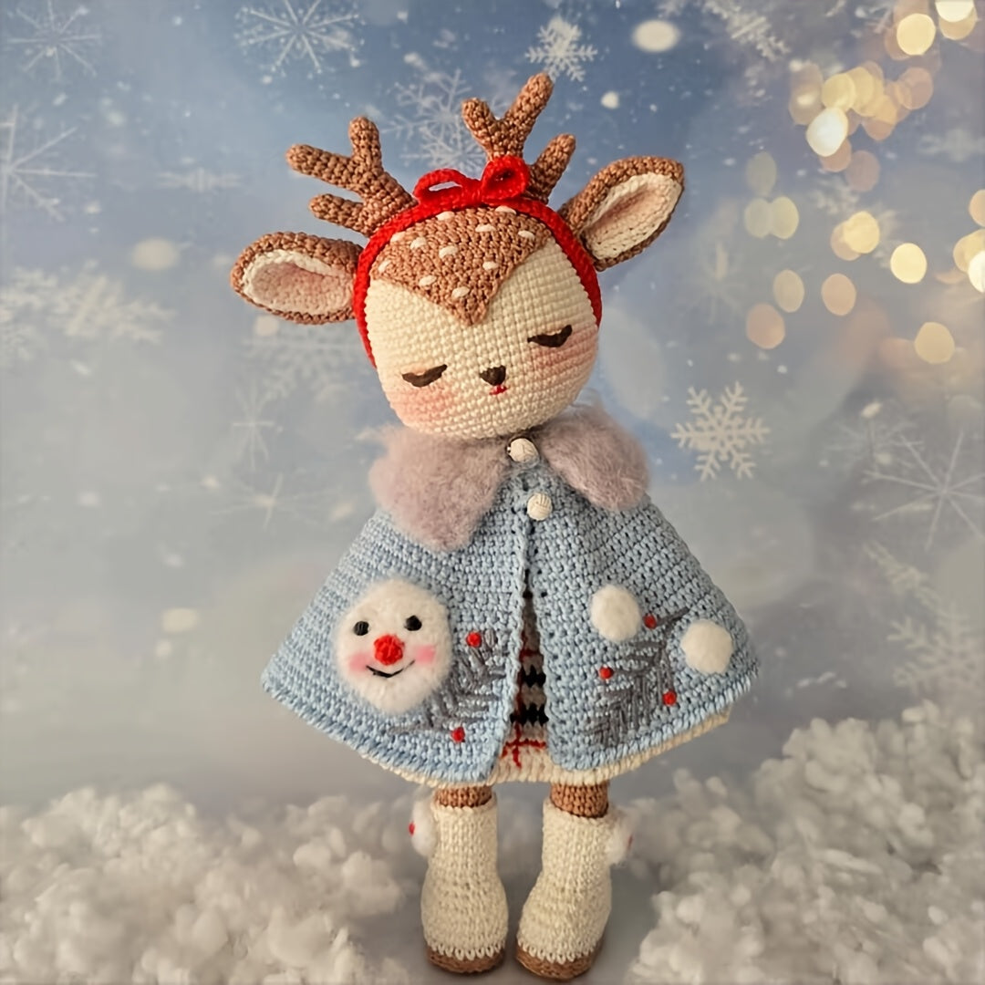Complete Crochet Kit Deer Starry Night Elf Doll Yarn Guide