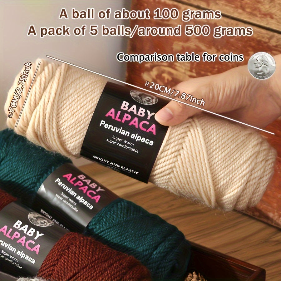 Alpaca Velvet Yarn 95 Alpaca 5 Acrylic Hand Woven Soft