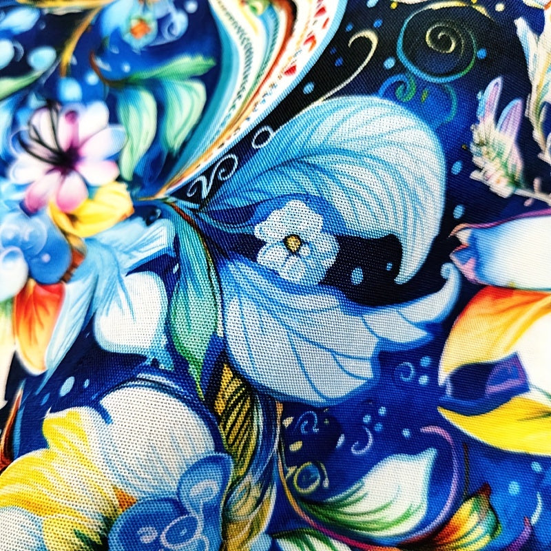 Retro Bohemian Paisley Print Fabric Polyester Cotton Blend