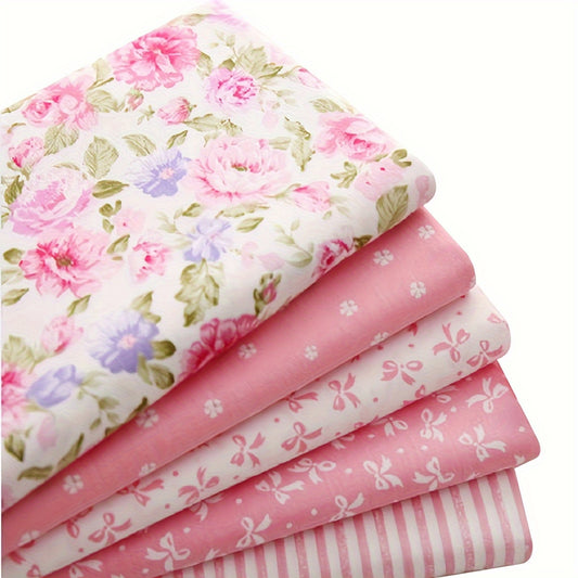 Five Piece Fabric Bundle Precut Quilting Patchwork Material