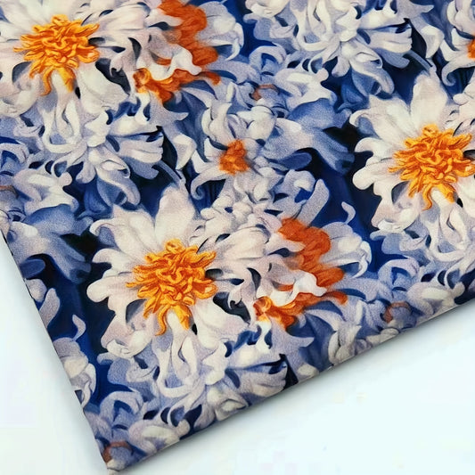 FONDDAY Daisy Print Fabric for DIY Crafts Patchwork