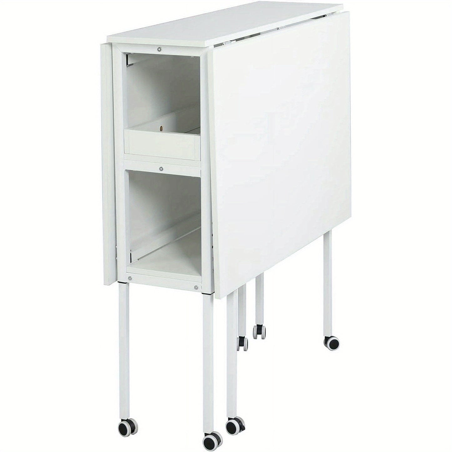 Sewi Folding Craft Table With Storage Shelves Mobile