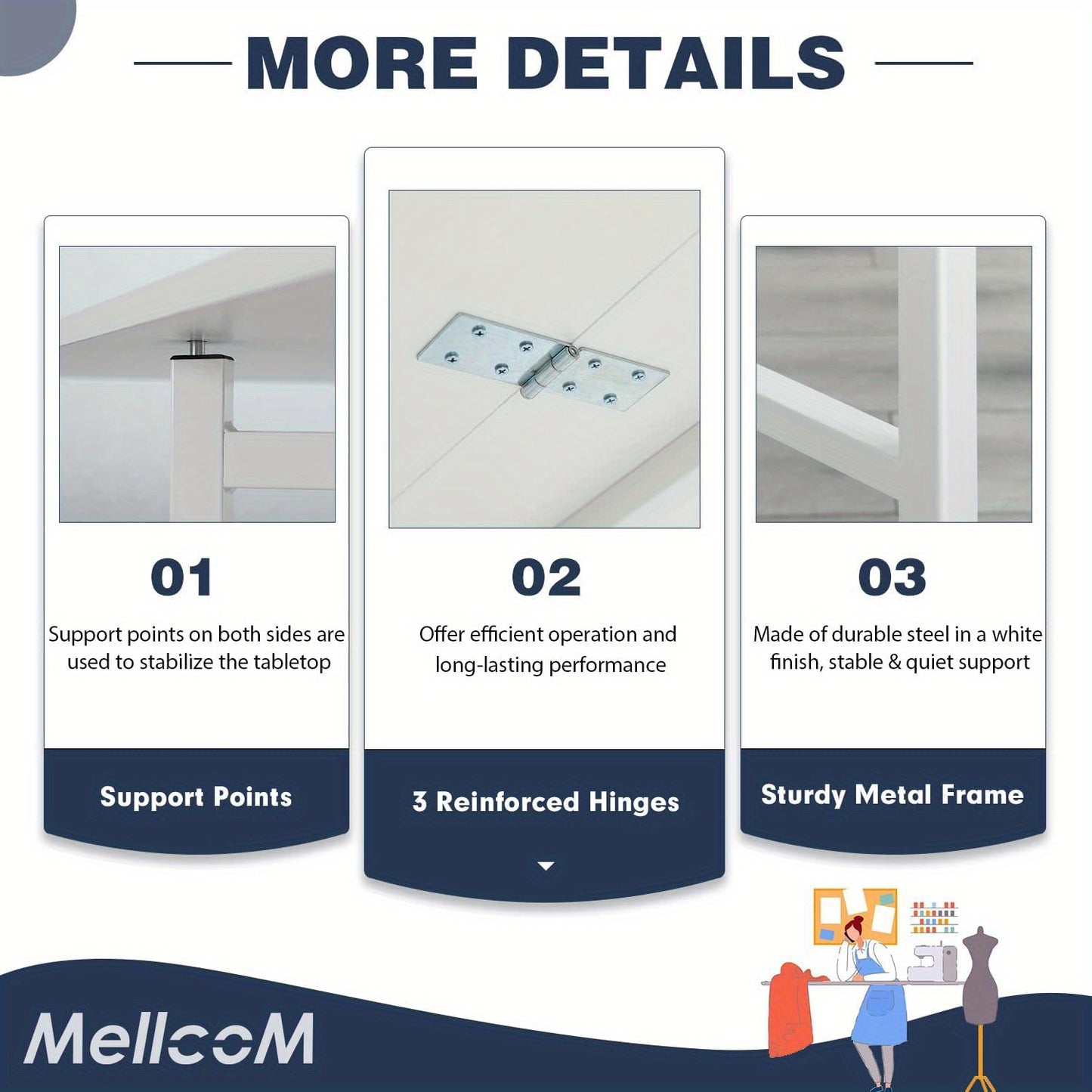 Sewi Folding Craft Table With Storage Shelves Mobile