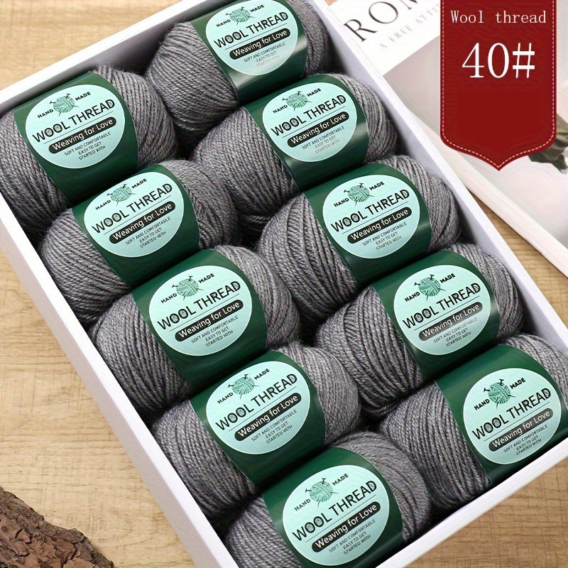 Australian Wool Yarn 10 Balls Pack For Knitting Crocheting