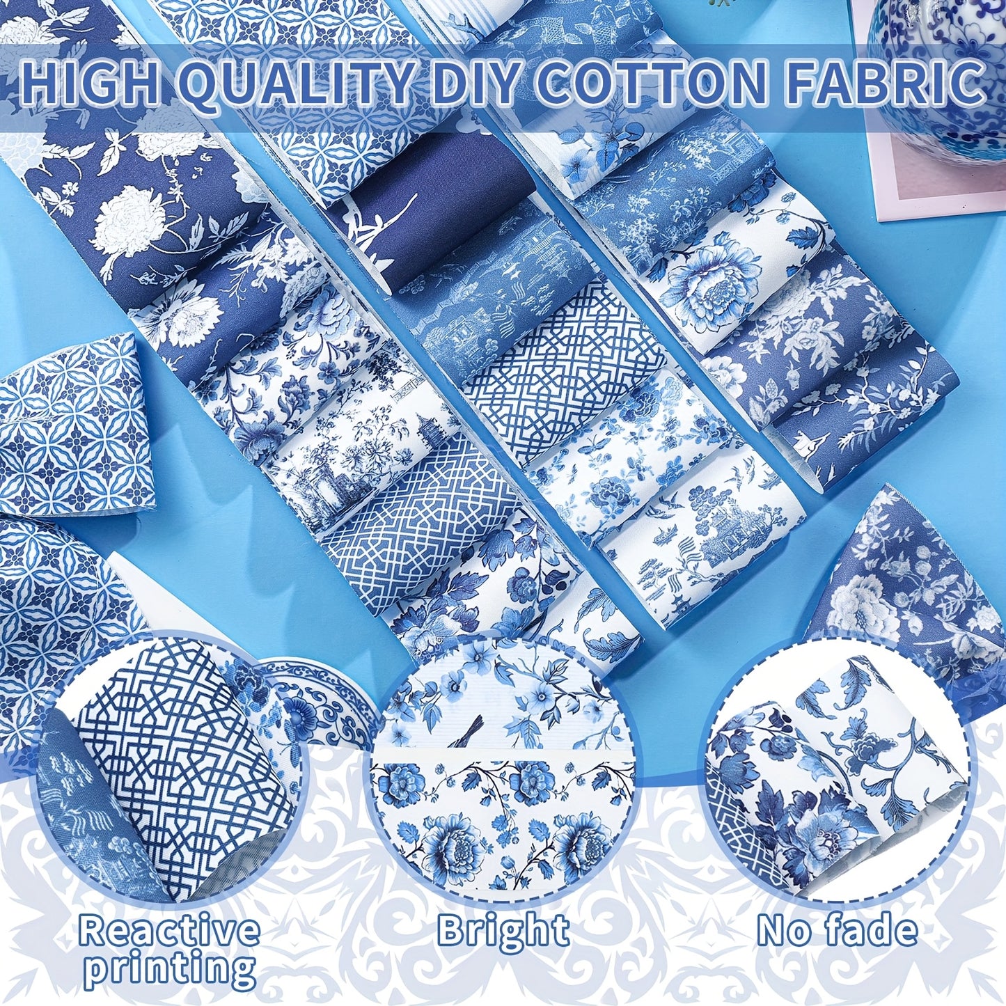 Chinoiserie Jelly Fabric Roll Precut Patchwork For DIY