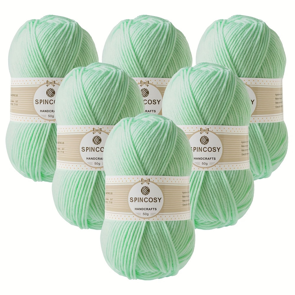 Six Pack 4 Layer Handwoven Crochet Yarn 100 Percent Acrylic