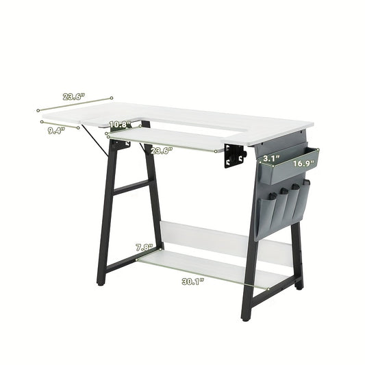 EROMMY Adjustable Folding Sewing Table With Side Pocket