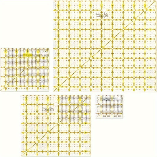 Acrylic Quilters Ruler Set For Patchwork Quilting Sewing
