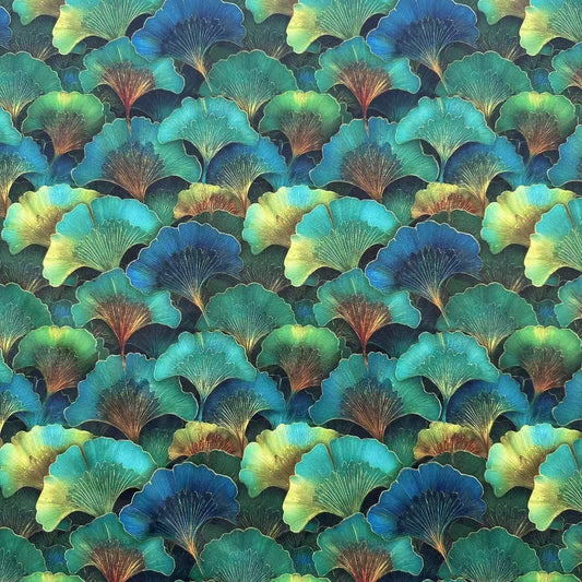 Leaf Themed Printed Polyester Fabric 115Gsm Precuts Pack
